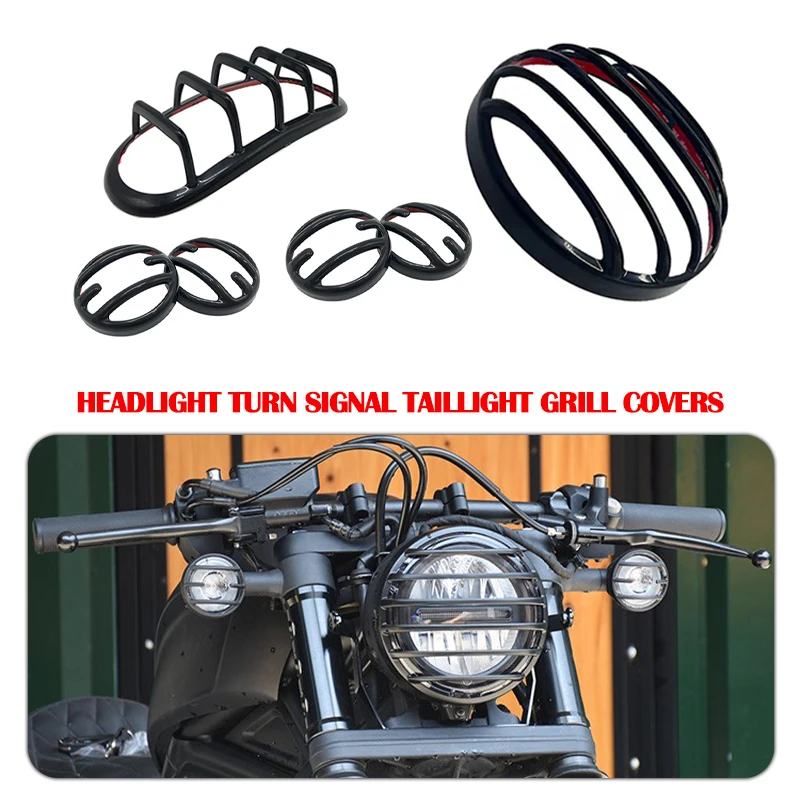 

New CMX500 CMX300 Black Headlight Turn Signal Taillight Grill Coverf for Honda 2020-2023 2022 Rebel CMX 500 300 1100 ABS