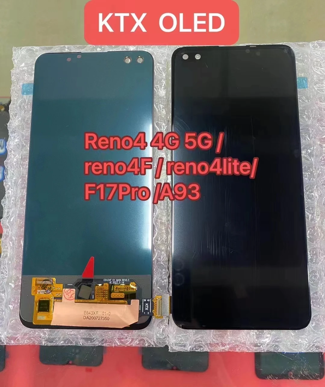 

Original LCD For RENO4 RENO4F F11PRO A93 4G 5G OLED with frame Touch Screen Digitizer LCD For A94 4G OLED RENO4 OLED/DS Display