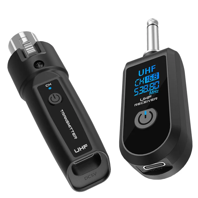 Wireless Microphone Transmitter Receiver System 2.4G XLR for Audio Mixer