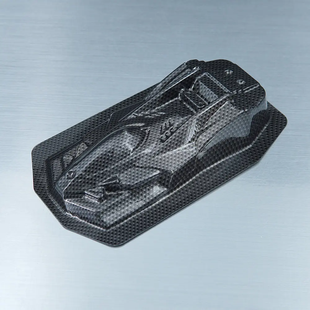 수제 미니 4WD 레이싱카 위닝 버드/MK3/썬더 샷 MK2 필름 소프트 쉘 블랙 카본 파이버 텍스처