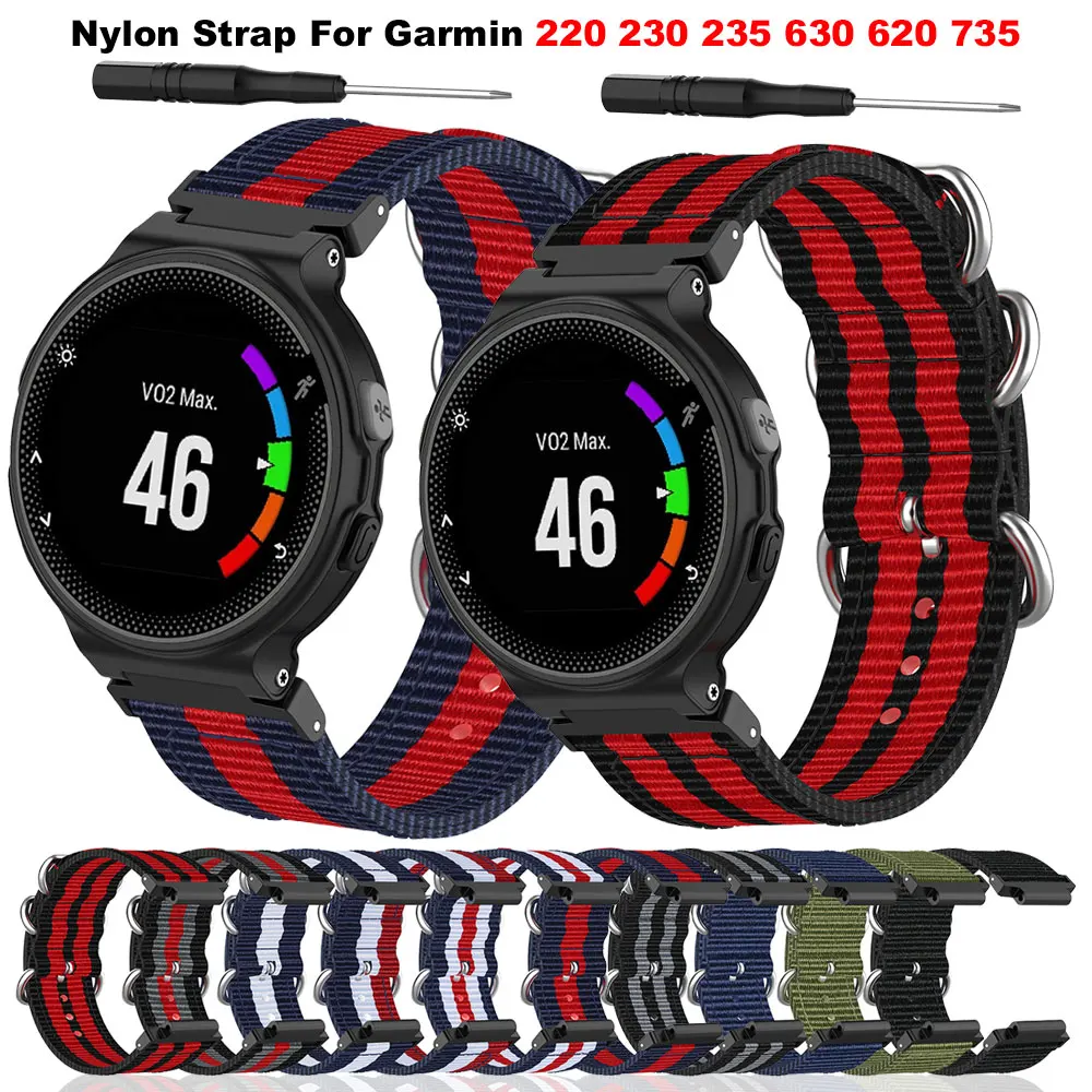 

Nylon Loop Watchband For Garmin Forerunner 235 735xt 220 230 630 620 Approach S20 S5 S6 Smartwatch Band Bracelet Correa Belts