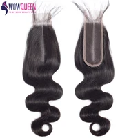 Body Wave 4x4 5x5 2x6 Lace Closure Only Brazilian Human Hair Remy Deep Part Hairline Transparent Lace Frontal Pre Plucked 1