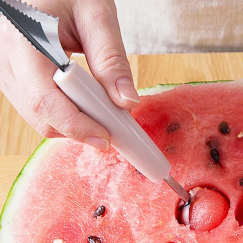 Kitchen Accessories Dual-head Stainless Steel Carving Knife Fruit Watermelon Ice Cream Baller Scoop Stacks Spoon Home gadgets