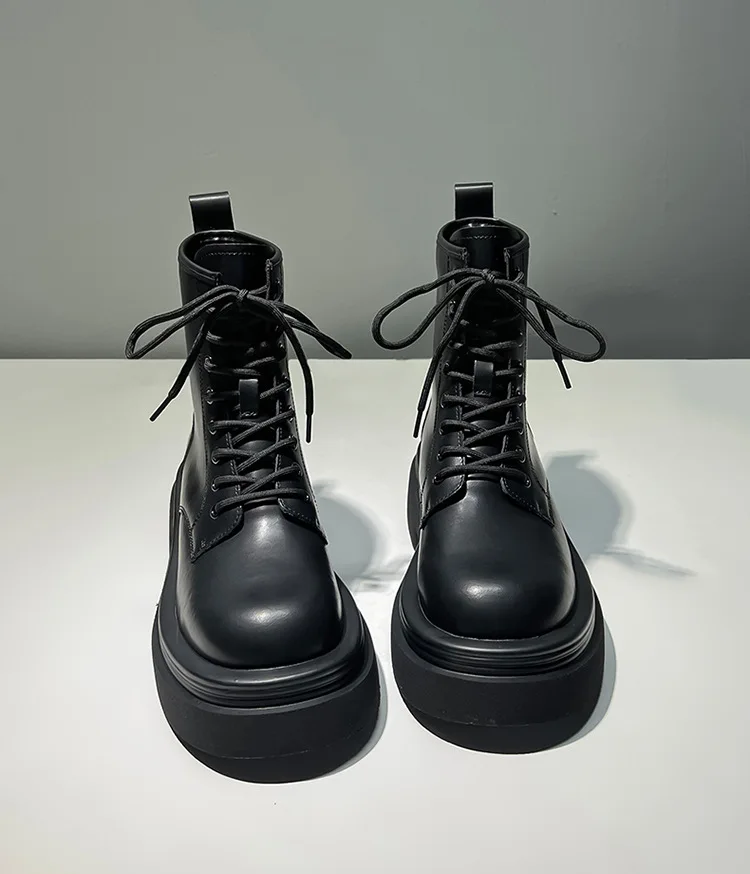Soft Leather Men British Style Ankle Short Boots Outdoor Walking