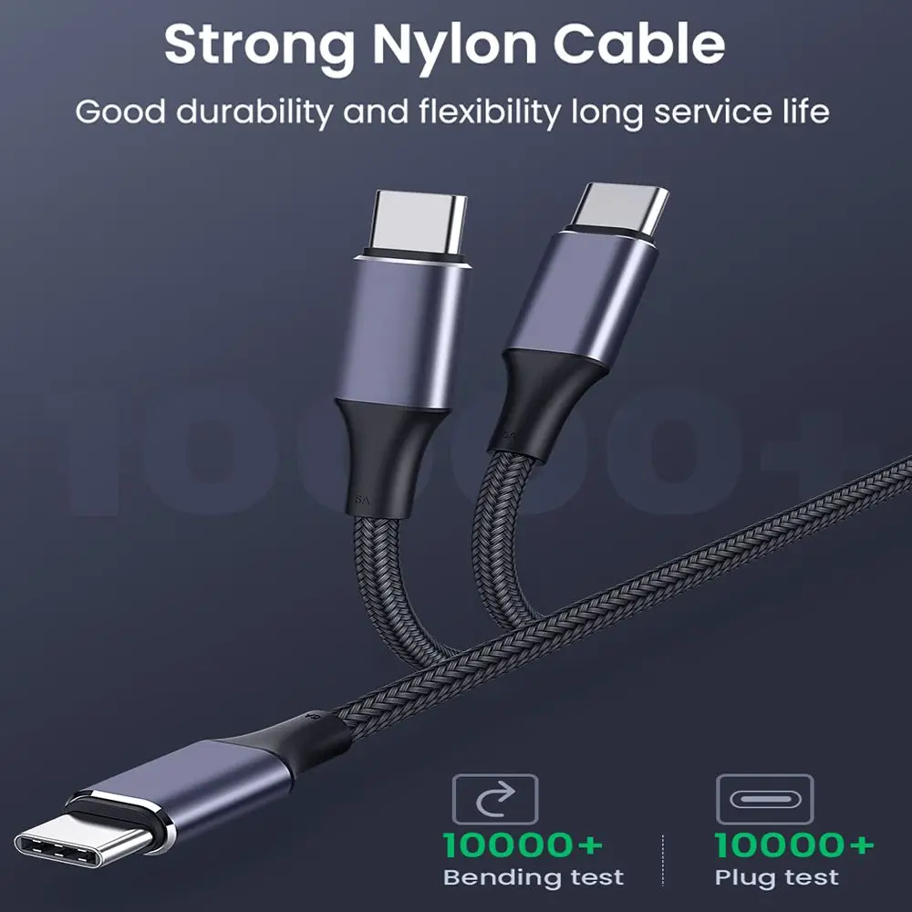 100W PD Fast Charging Line USB C to USB Type C Cable Quick Charge 4.0 Right Angle Wire 90 Degree Data Cable For MacBook Pro