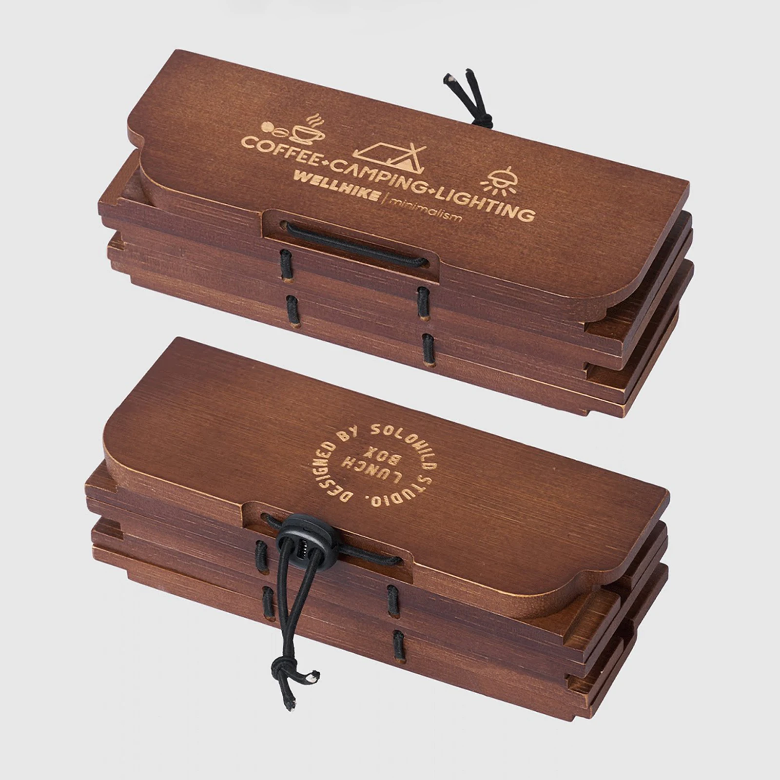 Foldable Wooden Table with Detachable Top Board for Outdoor and Picnic Use