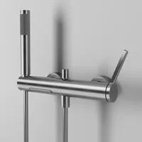 ชุดก๊อกน้ำฝักบัวห้องน้ำโครเมียม สีเทากันเมทัล ติดผนังทองเหลือง ก๊อกน้ำร้อนน้ำเย็นแบบน้ำตกสำหรับอ่างอาบน้ำ ชุดก๊อกน้ำโครเมียมสีทองขัดเงา 2