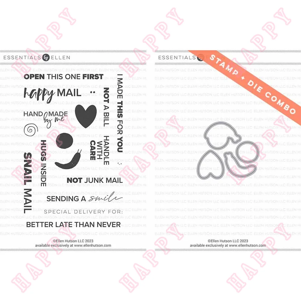

New Metal Cutting Dies And Clear Stamps Snail Mail Decoration For DIY Craft Making Greeting Card Scrapbooking Embossing Template
