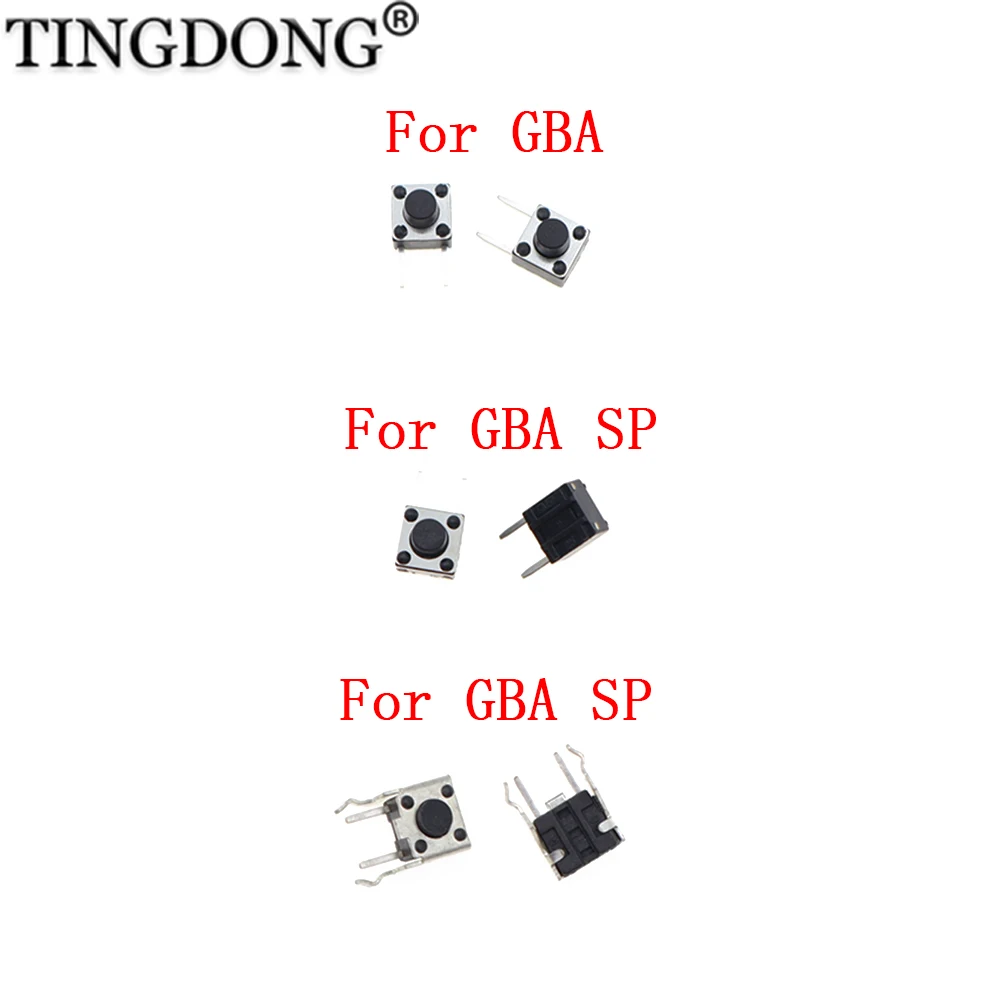 50 Pieces L R Left Right Micro Switch Button Replacement Parts for Nintendo Game Boy Advance GBA and GBA SP Console Shoulder Buttons