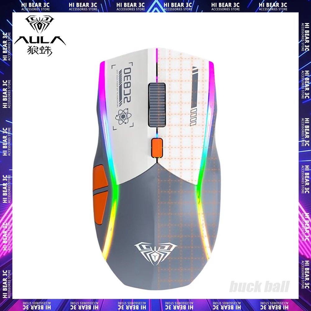 

AULA SC830 Gaming Mice Portable Ergonomics Mechanical Bluetooth Mouse Creative Tri Mode Wireless Gaming E-Sports​ Lightweight