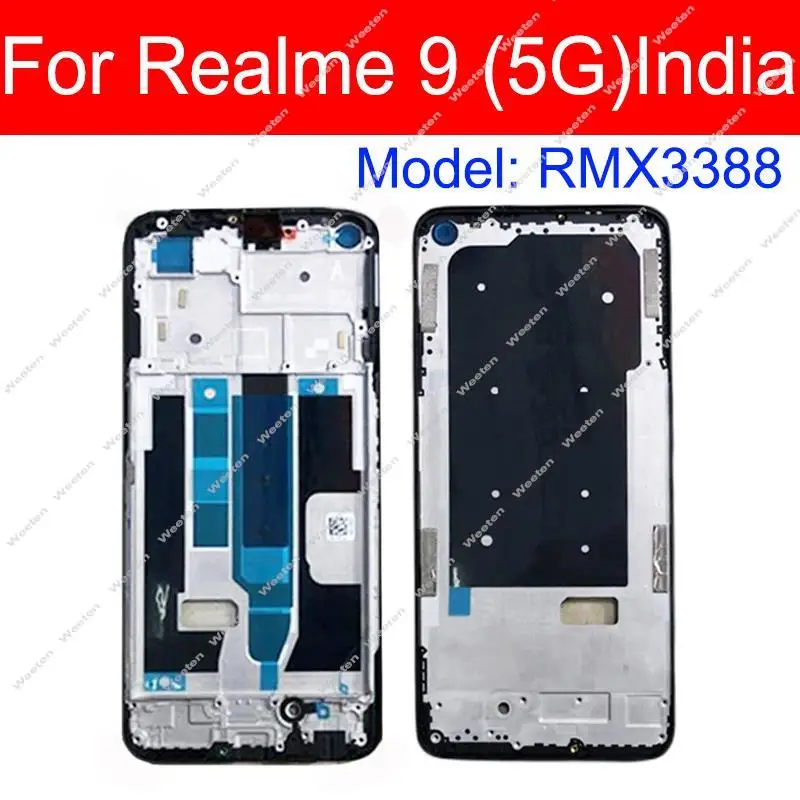 전면 LCD 프레임 하우징, Realme 9 Pro 9 Pro Plus 9i 9 4G 5G LCD 스크린, 전면 프레임 베젤 커버, 중간 케이스 교체
