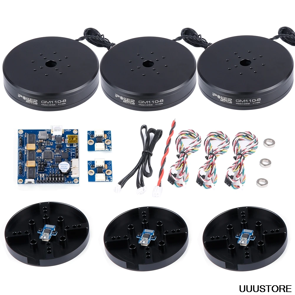 

Iflight Ipower AlexMos 32 BIT BGC with GM110-8 150T brushless gimbal motor with AS5048A Encoder System Combo Set For 5D2 / 5D3