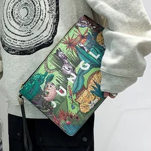 

Fashion Animal pattern Men Envelope handbag High Capacity male Clutch Hand Bag Cell Phone wallet Handbag Bolso Hombre 2022