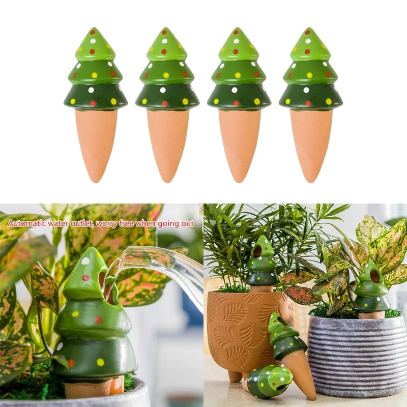 

4x Plant Watering Spikes Self Watering Spikes Terracotta Watering Spikes