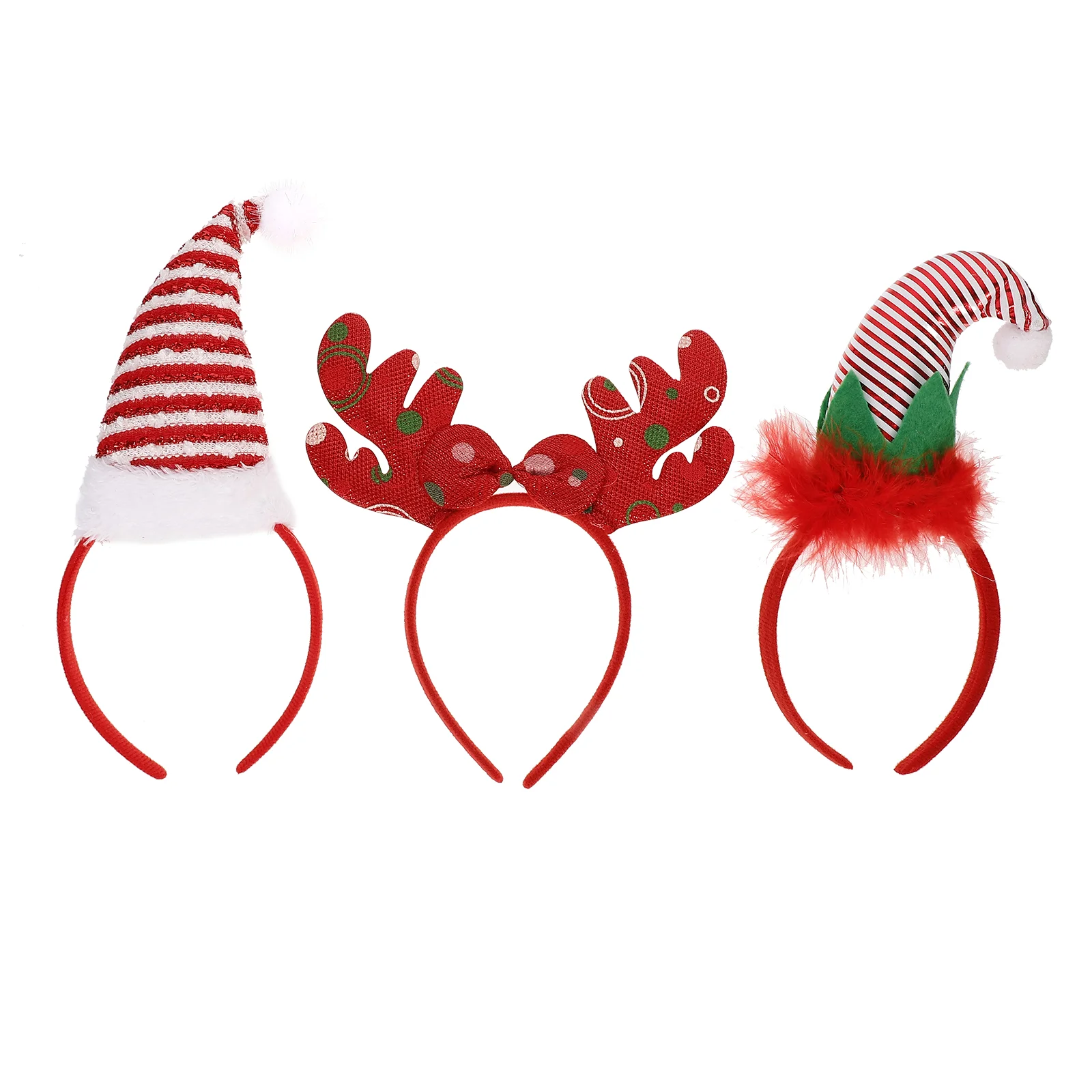 3 Pcs Bowknot Headwraps Hair Accessories Tiara Headgear Hoops Christmas Hair Hoop Child parent child christmas hat big pompom mother kids knit beanie cap winter warm infant bonnet girls boy xmas baby accessories 1pc