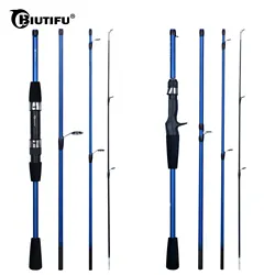 Ultralight Carbon Travel Fishing Rod - 4/5 Section Compact Design - Spinning 1.8m