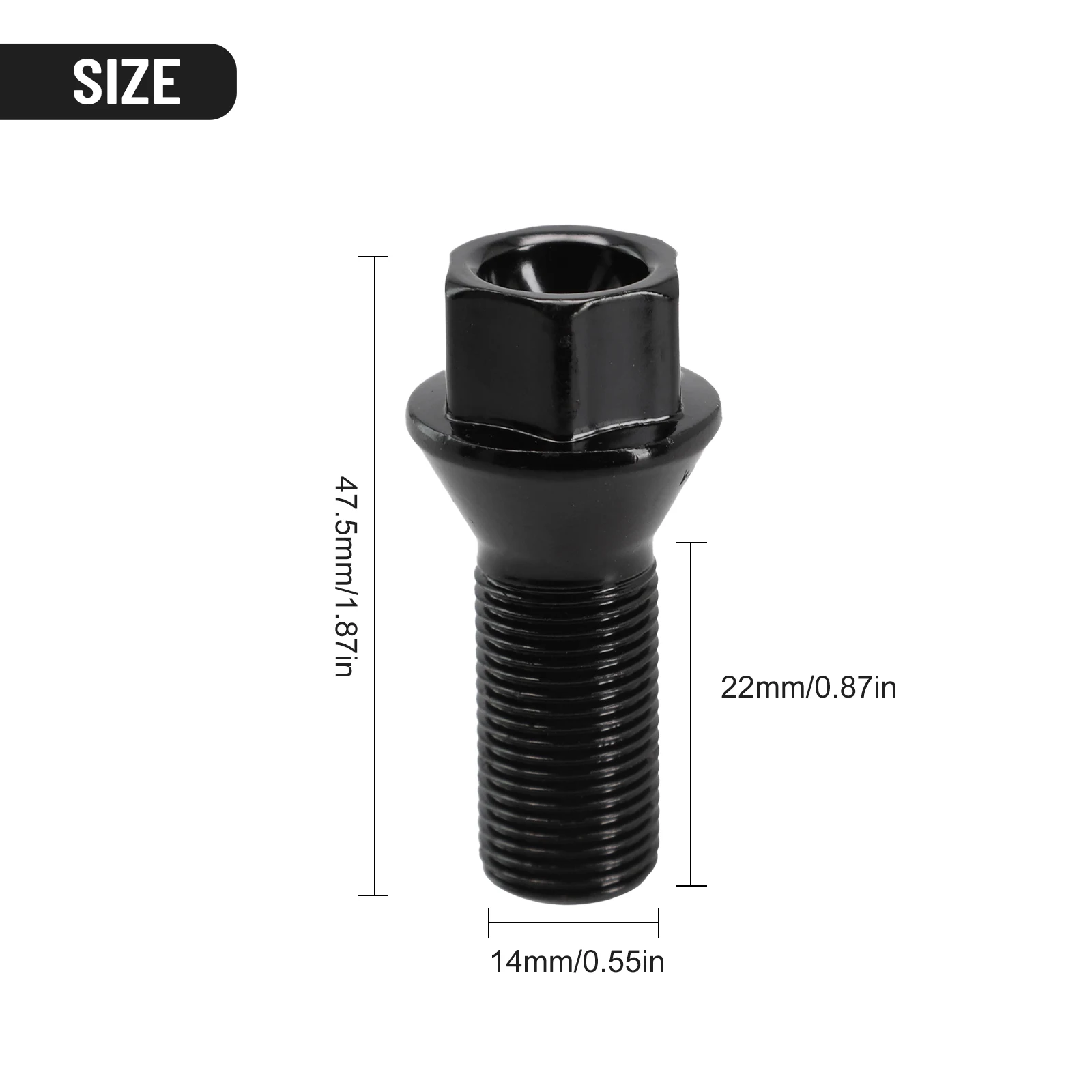 1pcs Wheel Nuts Stud Bolt 36136890324# M14&times;1.25 Black Wheel Locking Lug Bolt Nuts For BMW F25 X3 F10 E70 X6 Car Accessories