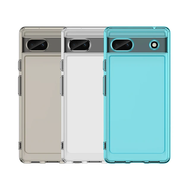 For Google Pixel 6A Case Luxury Transparent TPU Candy Color