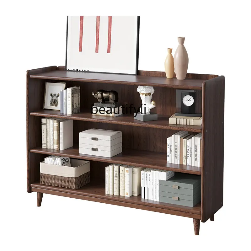 

Solid Wood Bookcase Floor Simple Bedroom Storage Shelves Home Study Student Bookshelf Simple Multilayer Storage Storage Rack