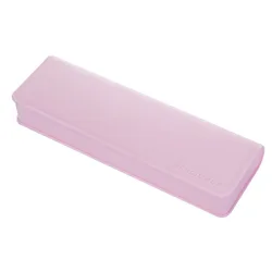 Durable Large Capacity Pencil Case - Portable Plastic Stationery Organizer (Pink)