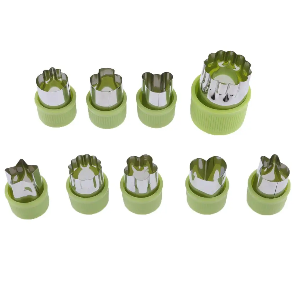 Fruit Cutter Shape Vege Slicer Kitchen Accessories Cooking Tool - 12pcs
