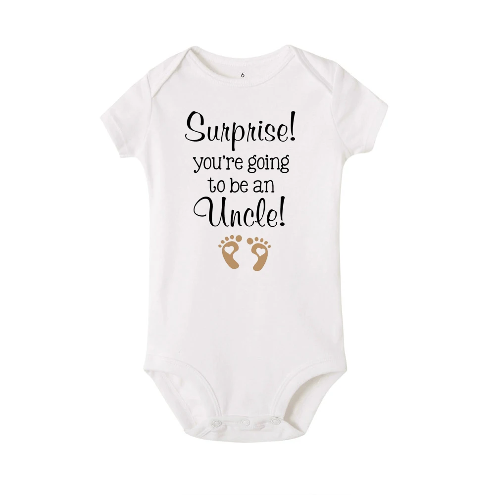 I Love My Uncle This Much Newborn Baby Romper Infant Girls Boys Short Sleeve Clothes Ropa Funny Cute Smile Printed Bodysuit Gift 2
