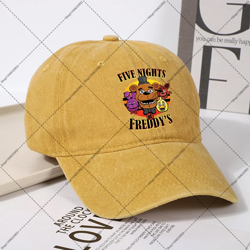 Washed Vintage Cartoon Graphic Cotton Baseball Cap - Fashionable Party Hat Gift