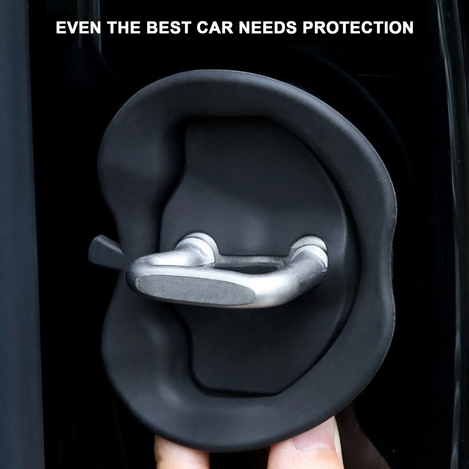 For Tesla Model 3 Model Y 4pcs Door Lock Silicone Protective Cover Cushioning Shock Absorbing Protective Cover  Accessories