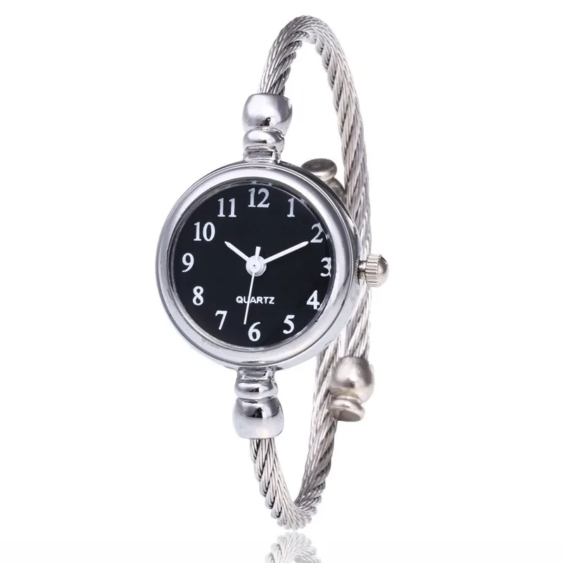5PCS Women Simple Small Bracelet Watches Stainless Steel Retro Ladies Quartz Wristwatch Fashion Casual Female 5