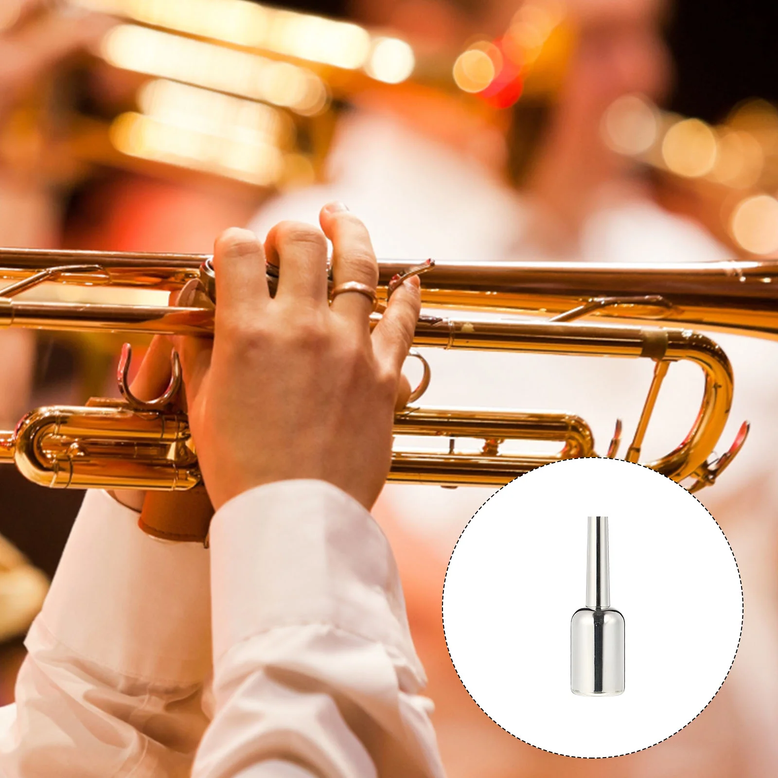 

Trumpet 3C for Beginners Professional Replacement Trumpet Part (Silver)