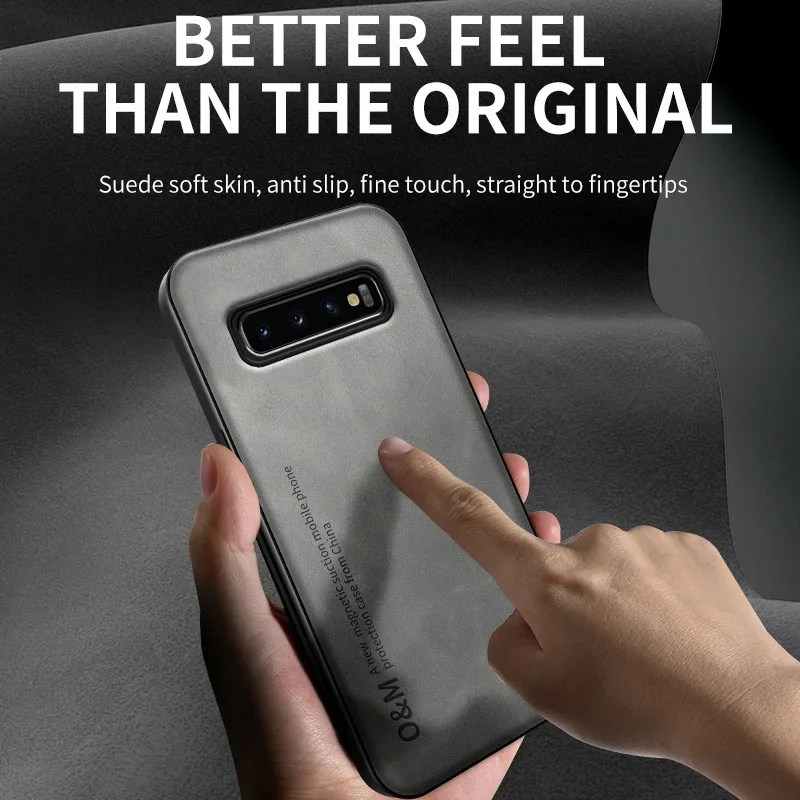 Deluxe Magnetic Leather Phone Case with Silicone Protection