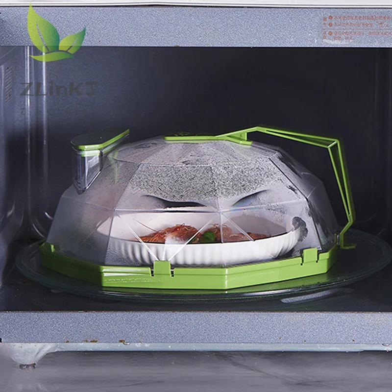 Microwave Cover For Food Clear Microwave Splatter Cover With Water Steamer And Handle 10 Inch Plate Covers Kitchen Gadgets