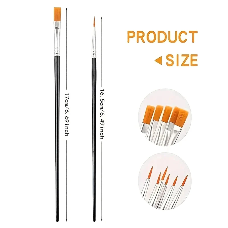 50PCS Multifunctional Painting Brushes Hook Line Art Craft Brushes Handcraft Artistic Painting Equipment DIY Art Studio Supplies