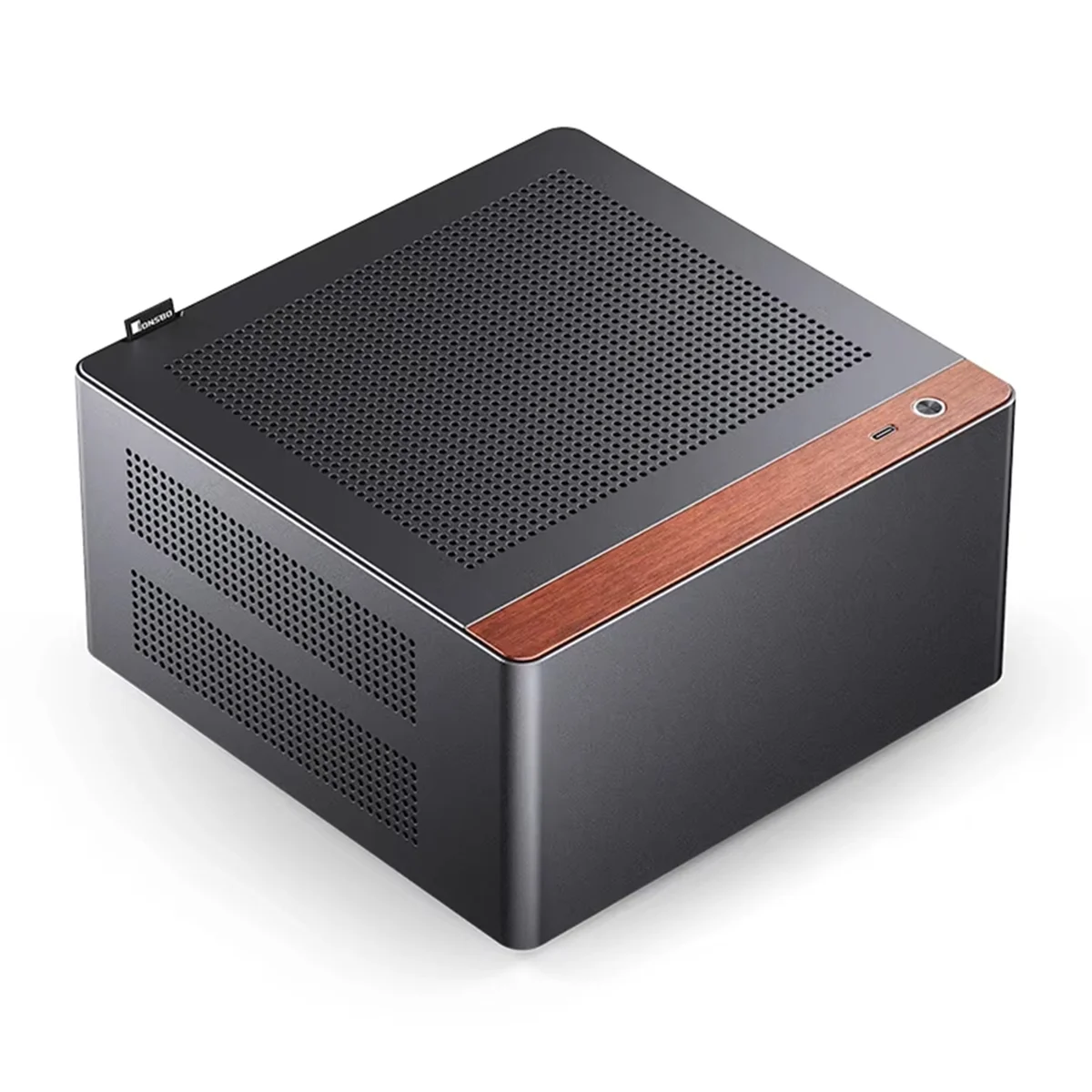 ABAN NV10 미니 ITX PC 케이스, 1U 전원 공급 장치 지원, 4.5L 용량, 컴팩트하고 우아한 디자인 블랙