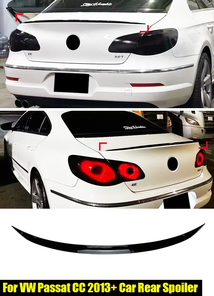 Für Volkswagen Zubehör Passat CC R36 Rline 2013+ Glänzend Schwarz Auto Hinten Stamm Spoiler Boot Flügel Lippe – Detail 1