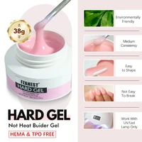 FZANEST 38g Gel dur pour extension d'ongles, sans HEMA ni TPO, durcisseur d'ongles UV LED sans chaleur, à retirer par trempage, pour salon et usage domestique 1