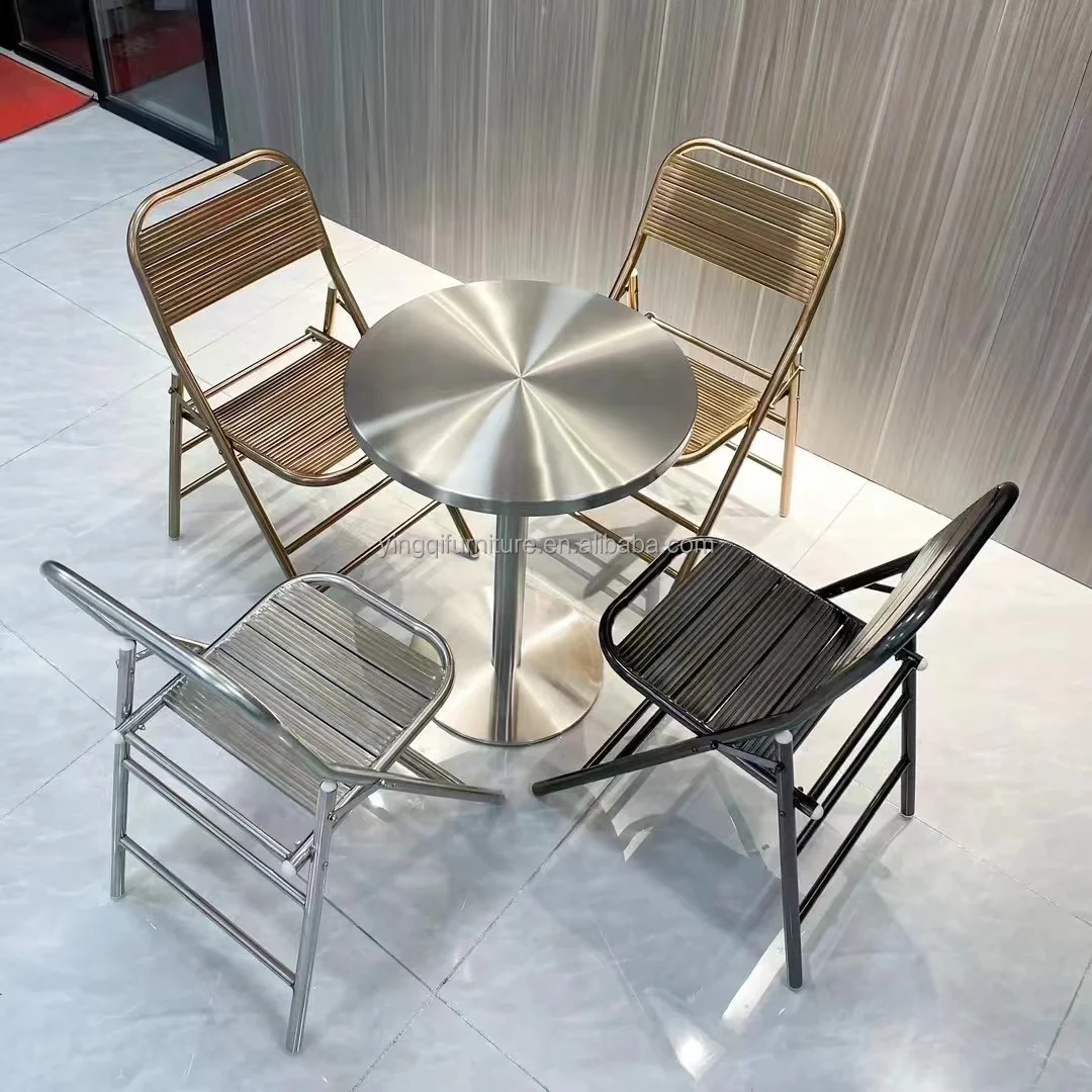 Hot Sale Stainless Steel Leisurely Chair For Coffee Shop Or Outdoor Camping