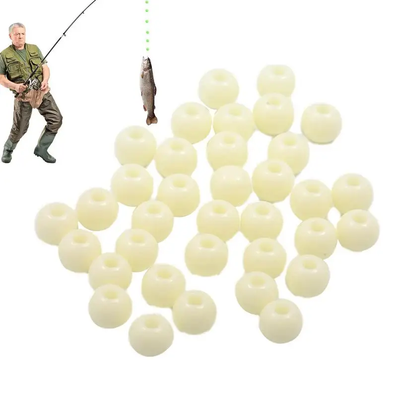 Oval Soft Luminous Fishing Line Beads Glow In The Dark Sink Beads