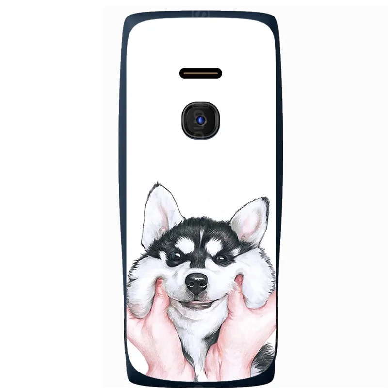 Custodia Verniciata Con Cover Posteriore In Silicone Tpu Morbido Per Nokia 8210 4G