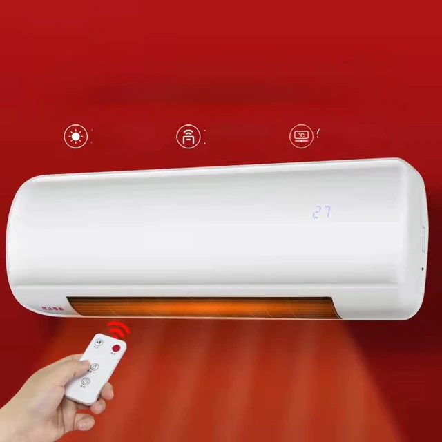 New Household Wall-mounted Heater Electric Warmer for Small Living and  Bathroom Remote Control PTC Ceramic