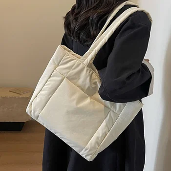 Borsa a tracolla semplice da donna di grande capacità borse a tracolla per libri per ragazze universitarie borse da viaggio portatili da donna in Nylon morbido