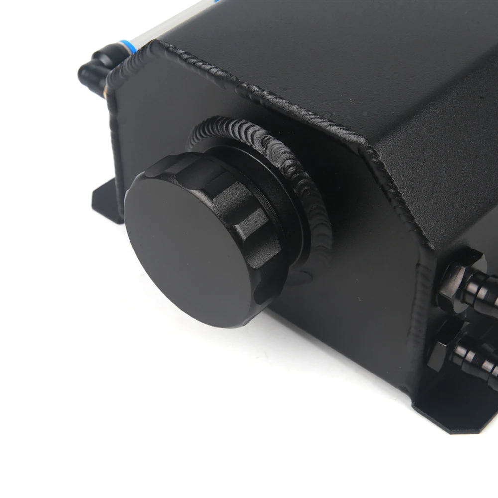 Universal 1L/2L Aluminum Oil Catch Can Reservoir Tank Engine Coolant Radiator Overflow Oil Fuel Tank Drain Plug Breather