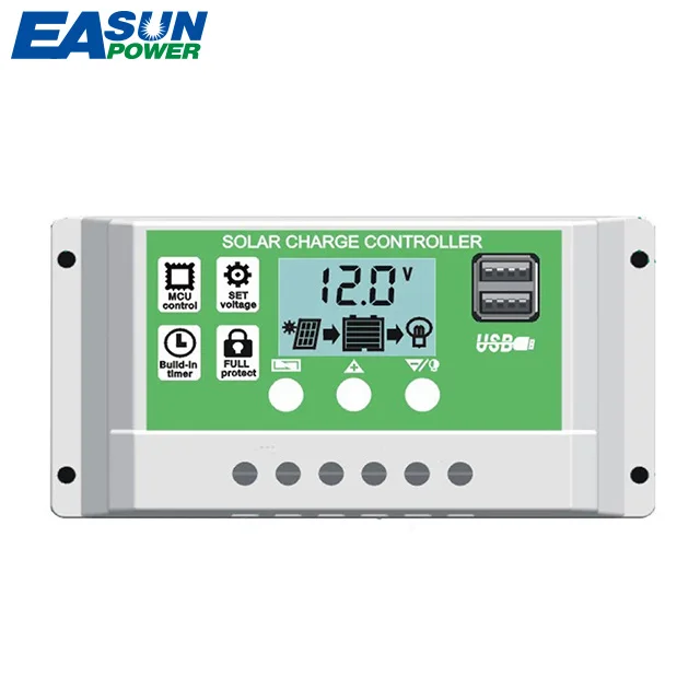 Easun Power 10A 20A 30A 12V 24V Caricabatteria Regolatore Di Tensione 5V Dual Ubs Pwm Carica Solare