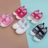 2024 New Spring Autumn Baby Girl Shoes Kids Canvas Shoes Children Casual Sneakers Candy Color Flowers For Girls Floral Prints 2