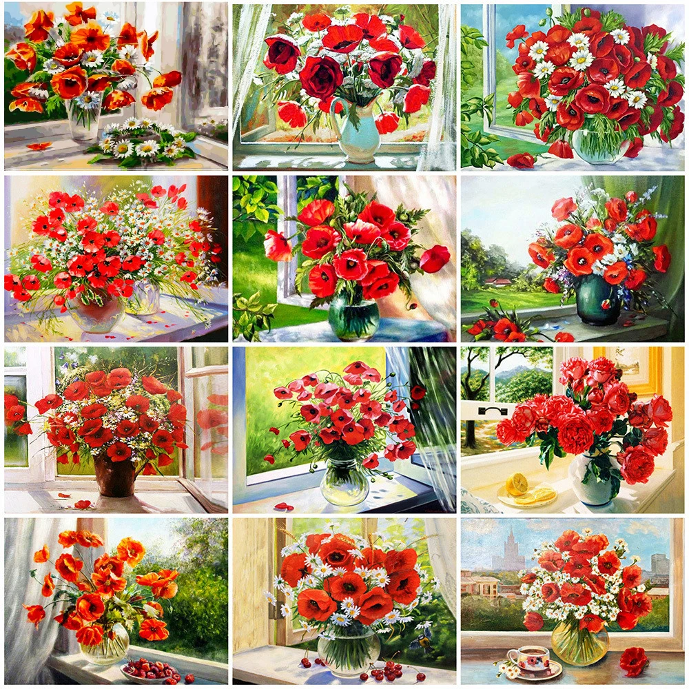 

Red Poppy Painting Flower Metal Sign Mural Painting Decor Club Home Create Tin Sign Poster Kitchen decoration