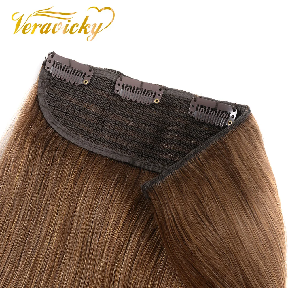 18 to 26inches 200G Clip In One Piece Brazilian Hair Clips Tic Tac 5 clips Remy Hair piece Straight Clip Human Extensions hair extension