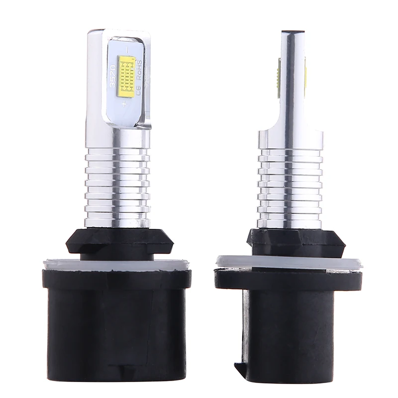 2개 880 881 H27 LED 안개등 DRL 전구 80W 20000LM 고출력 백색 황색 아이스 블루 12V 24V LED 자동차 전구