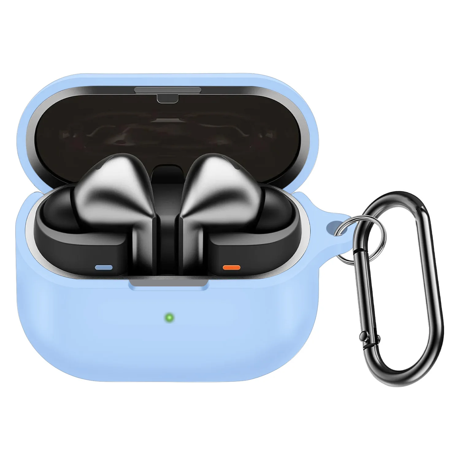 Silicone Shockproof & Dust-proof Earbuds Case with Keychain