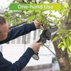 4-Inch Portable Handheld Mini Electric Chainsaw with 2 Batteries High Efficiency Lightweight Cordless Chainsaw Wood Cutting and 6