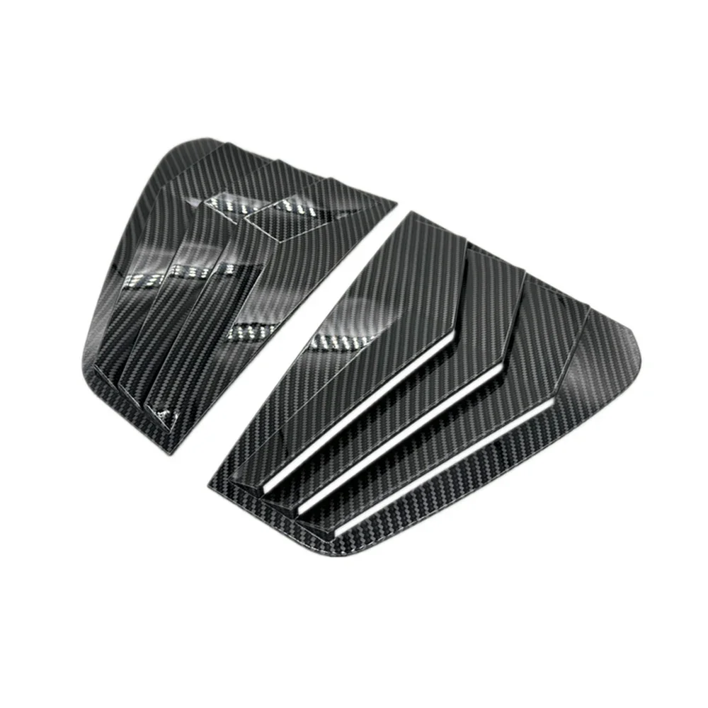 폭스바겐 골프 MK7 MK7.5 2013-2019 차량용 리어 루버 윈도우 사이드 셔터 커버 트림 스티커 벤트 스쿱 ABS 카본 파이버 블랙 부품